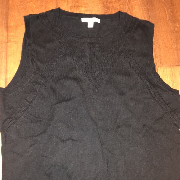 Halston black knit tank top - Picture 3 of 5